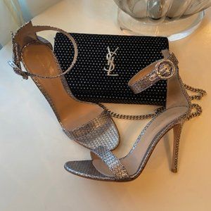 Gianvito Rossi Dancy Silver Portofino Sandals